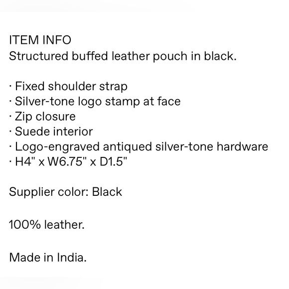 HELIOT EMIL Black Concave Pouch - Picture 5 of 5